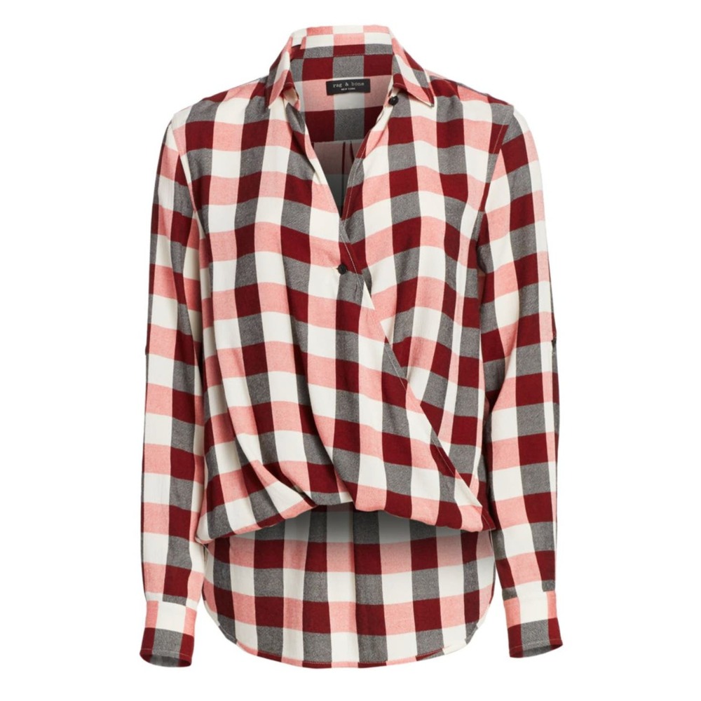 Rag & Bone Camile Drape Front Blouse